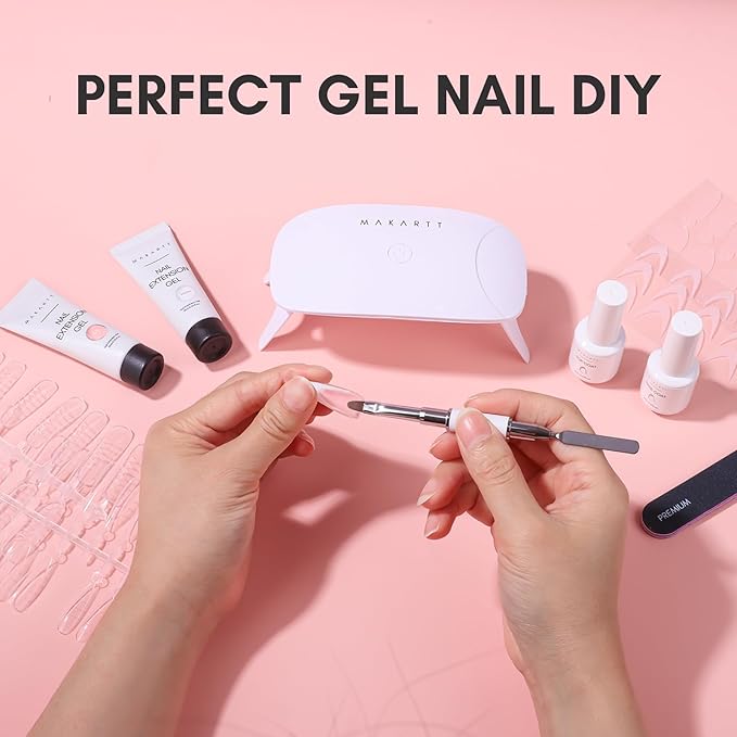 Makartt Poly Nail Gel, Hema-Free Gel Builder for Extension, Dark Hot Pink Color 50ML, Natural-Looking Strengthener 3D Diy Hard Gel Salon Manicures Supplies At Home-Flamingo