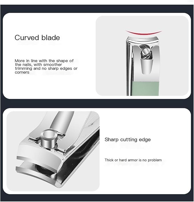 16-Piece Nail Clipper Set Stainless Steel Nail Clippers Tool kit Home Manicure Nail Art Dead Skin Removal Tool(Green)