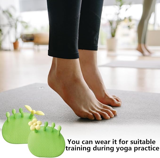 Toe Separators for Overlapping Toes Women,Flowers and Leaves Calf Trainer Toe Separators for Women,Bunion Corrector Thin Leg Exerciser,Suitable Having Plantar Fasciitis,Bunions,Other Foot Pain