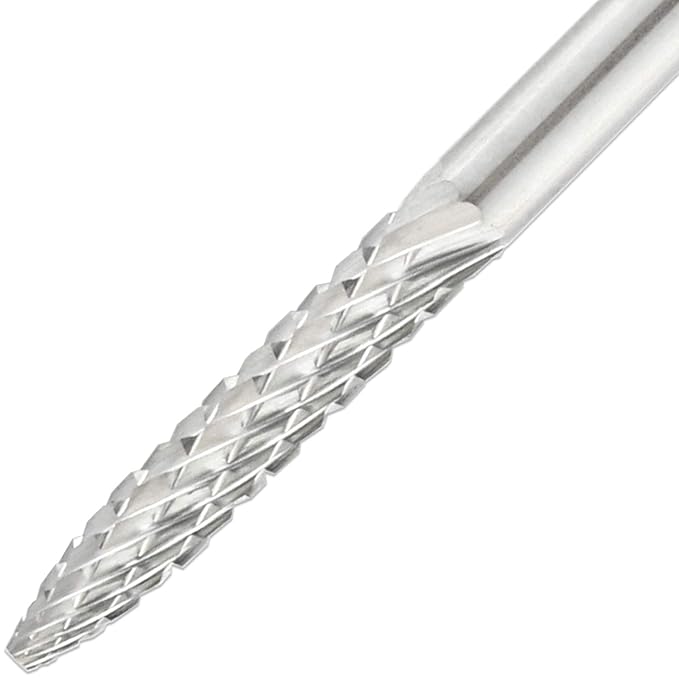 PANA 3/32" Shank Size - Under Nail Cleaner Silver Carbide Bit Medium Grit - Nail Drill Bit for Dremel Machine