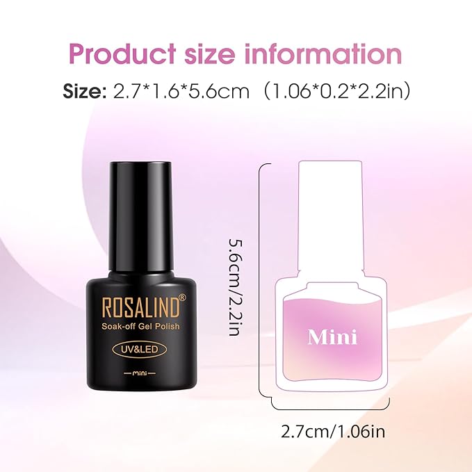 ROSALIND 18PCS Gel Nail Polish Set with Base Top Coat (Glossy Matte and Glitter),14 Colors Pink Red Nude Brown u v Gel Polish Series Soak off Nail Polish Gel Nails Art for Women