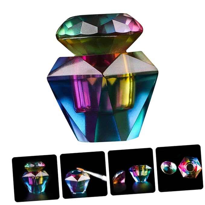 FRCOLOR nail glass bowl monomer dish petri dish monomer dish with lid glass bowl Manicure tools nail dappen dish dappen dish with lid nail glass cup crystal glass glass nails Acrylic