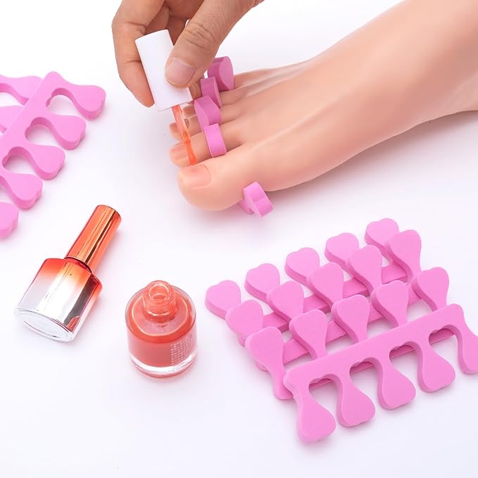 14 Pcs Toe Separators for Women Pedicure, Toe Separators for Pedicure, Pedicure Toe Separators, Comfortable Toe Dividers for Nail Art, Polishing, Pedicure (Pink)