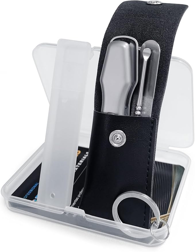 Nail Clippers for Men Thick Nails Large Wide Jaw Opening Toenails Clippers for Seniors Long Handle Heavy Duty Portable Ultra Sharp Fingernail Cutter with Catcher for Adult Women (Silver Set)