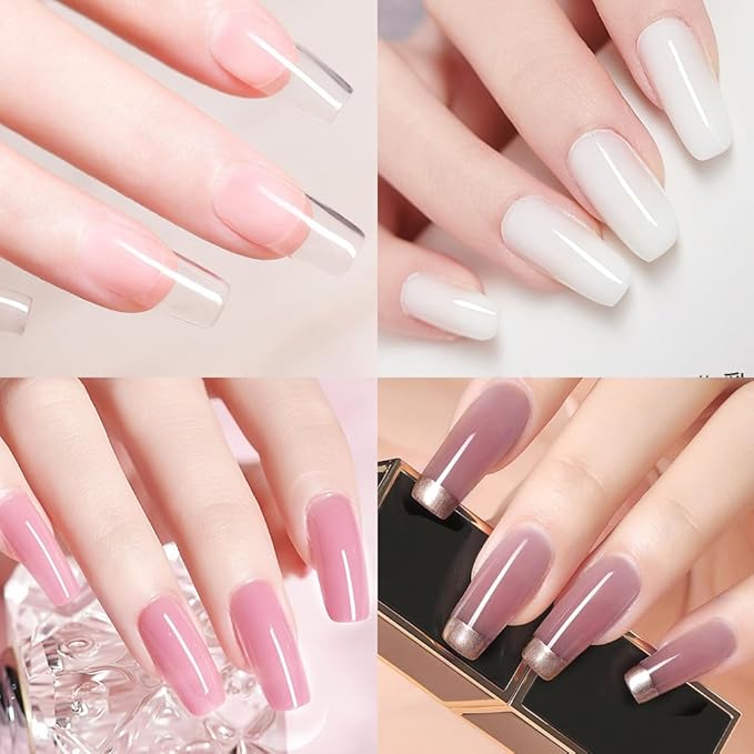 Venalisa Builder Nail Gel, 50ml Nude Pink Hard Gel for Nails Extension, Polygel Nail Art Manicure