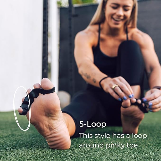 The Toe Spacer from Spacer Mobility, Recovery from the Ground Up, Correct Bunions, Plantar Fasciitis, & Correct Toes | Unisex Therapeutic Toe Spacer - Relieve Foot Pain and Tension | 5-Loop