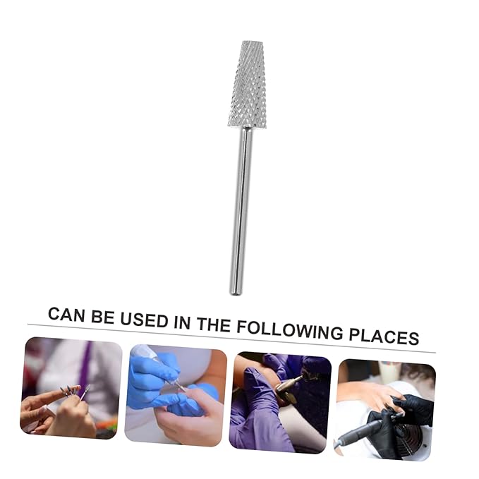 minkissy 2pcs Nail Art Drill Bits Tungsten Carbide Manicure Grinding for Natural and Artificial Nails Compact for Home Salon Use for Beginners and Professionals