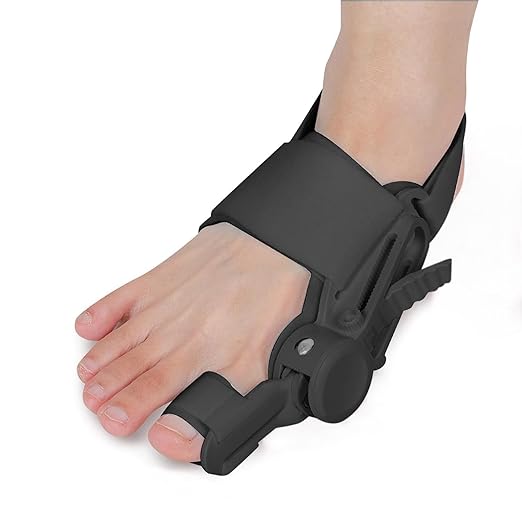 Bunion Corrector for Women and Men Big Toe,Upgraded Press-Button Bunions Correction,Toe Straightener with Bunion Relief,Suitable for Left and Right Feet,Large,Grey 1Pack