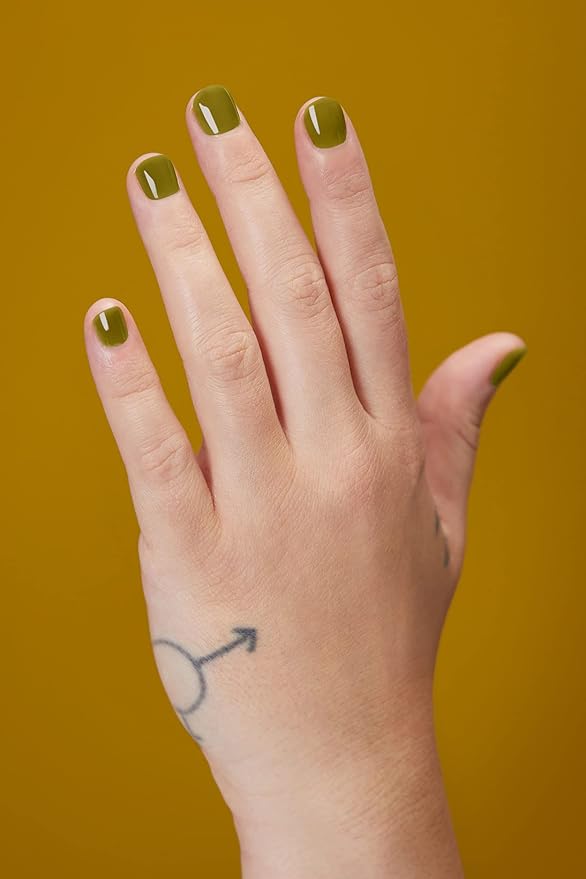 Cirque Colors Olive Jelly - Olive Green Jelly Nail Polish - 0.37 Fl Oz (11 mL) - Vegan & Cruelty-Free