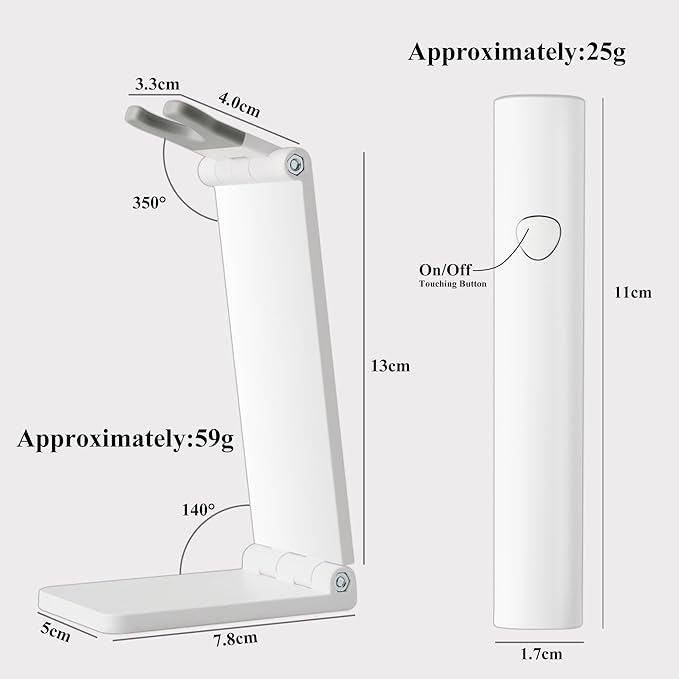 Handheld UV Nail Lamp, Mini U V LED Nail Lamp Handheld with Stand, Portable Nail Dryer Rechargeable USB Cordless, Nail Light with 2 Timers for Fast Drying