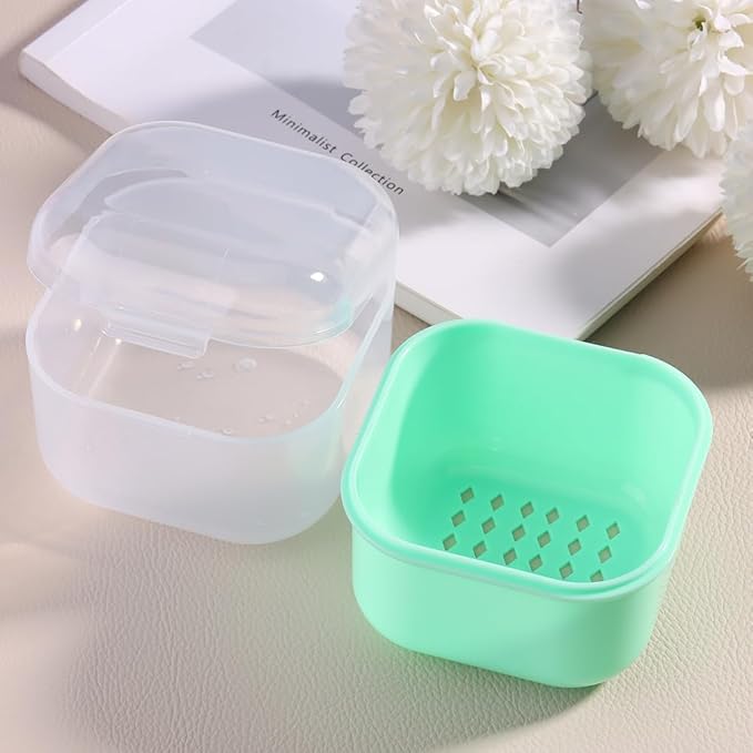 Nail Tool Sterilizer Box Plastic Sterilization Tray for Nail Art Accessories Tools, Portable Disinfectant Container Soaking Box with Strainer for Nail Drill Bits Manicure Cleaning Equipment