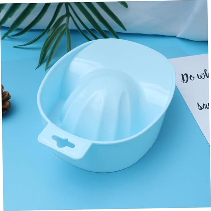 1Pc Rectangular Nail Soaking Bowl for Nail Polish Removal Blue Manicure Care Bowl Care Soaker for Nail Removal and Treatment