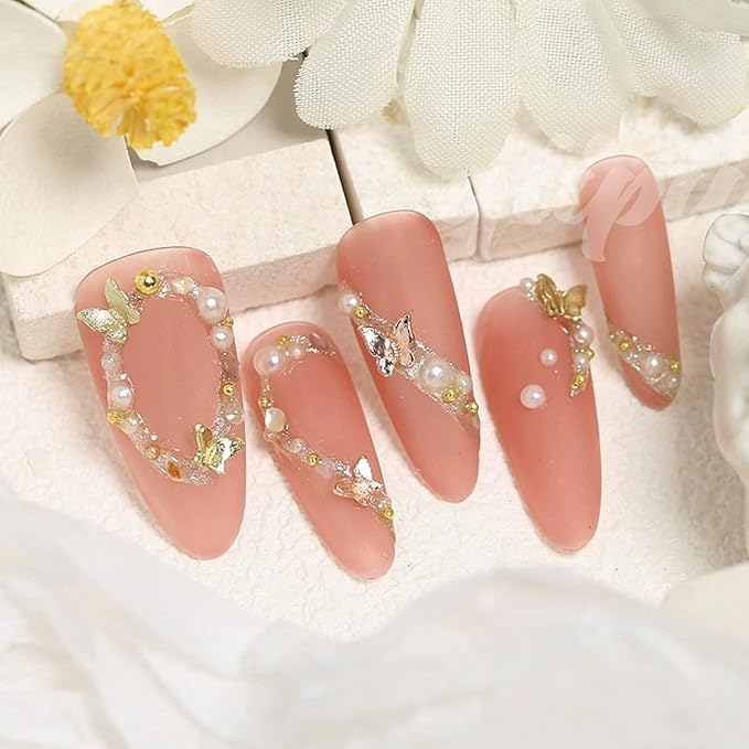 130pcs Silver 3D Butterfly Nail Charms, 10pcs Rhinestones, 120pcs Alloy Studs, Nail Art Jewels, DIY Crafts