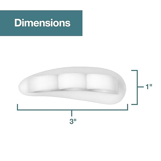ZenToes Hammer Toe Corrector for Women & Men | Triple Loop Gel Toe Spacers & Separators | Realign Bent, Crooked, Curled, Claw, Hammertoes | Soft Support for Straightening | 4 Pack, White