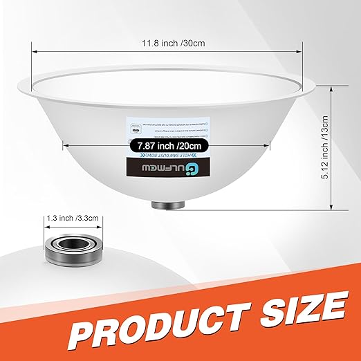 1 Pack Drill Dust Bowl & Hole Saw Dust Bowl for Drilling, Installing Recessed Lights and Works with All Hole Saws, Silicone Transparent Drill Sawdust Collector, Adds Bearings for Durability