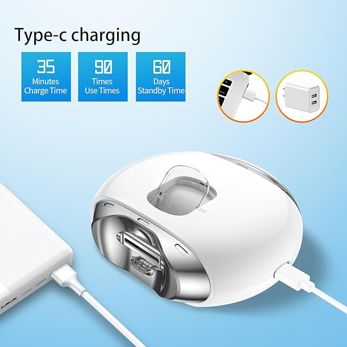 Electric Automatic Nail Clipper with LED Light & 3 Speeds,Fingernail Cutter and Polisher and Exfoliating 3 in 1 Design,Nail Scraps Storage Rechargeable Safety Fingernail Trimmer for Seniors and Adult