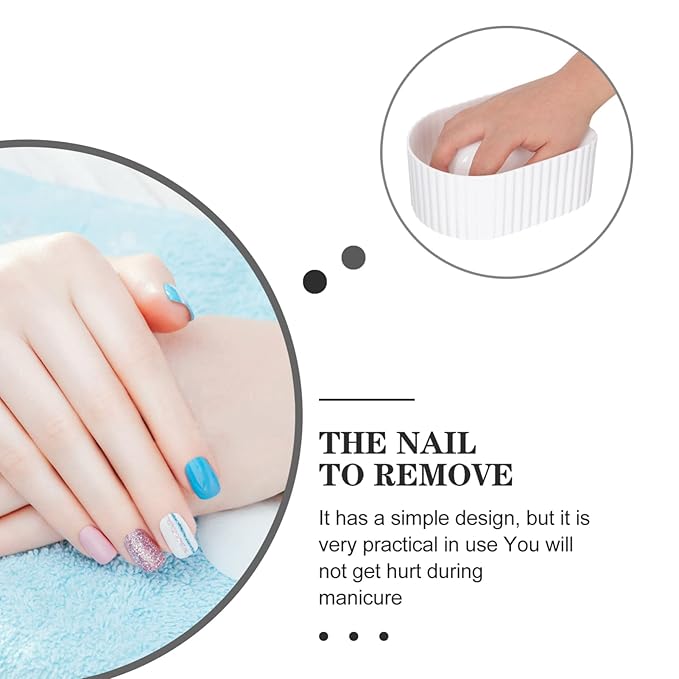 Nail Soaking Bowl for Manicure Gel Nail Polish Remover Tool for Home and Salon Use for Softening Cuticles