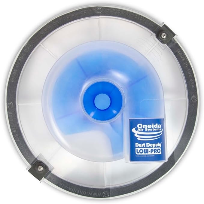 Dust Deputy Low-Pro Plus Cyclone Dust Separator – Engineered High Flow Wet/Dry Vacuum Kit – Fits Standard 5 Gallon Buckets – 2.5" Adapter & 3' Hose – Made in USA