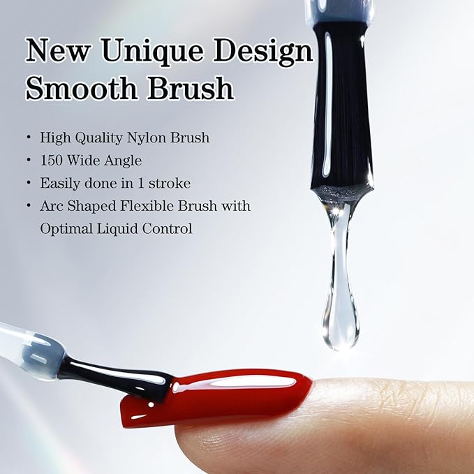 Double Rhythm 2 Pcs 15ML No Wipe Gel Top Coat and Base Coat Set Clear Glossy Gel Polish Kit Soak Off LED (2Pcs Top Coat)