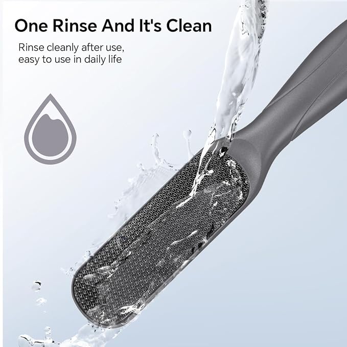 Nano Glass Foot File, Foot Callus Remover, Double Sided Pedicure Tools for Feet, Dual Use of Dry and Wet, Professional Hygienic Foot Scrubber to Achieve Smooth, Silky Feet Instantly (Gray)