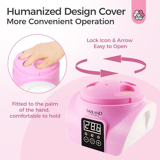SAVILAND Nail Polish Remover Machine: Nail Soaking Bowl Fast Steam Gel Nail Polish Remover Machine Portable Nail Steamer Steam Off Gel Polish Remover Remover Home Salon