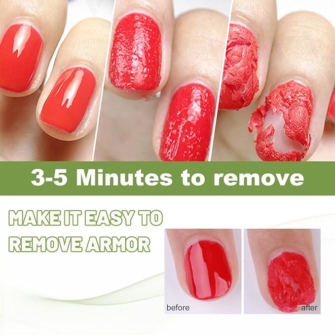 Removedor De Esmalte Gel, Gel Polish Remover, Gel Polish Remover Kit with Nail File & Nail Polish Scraper, 2-3 Minutes Quick Removedor, Professional Non-Irritating Nail Polish Remover