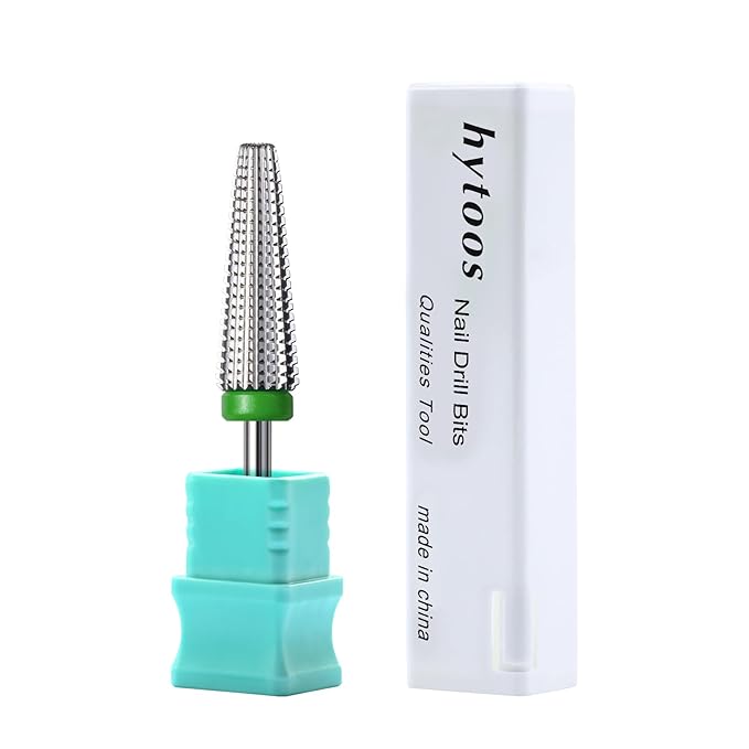 Long 5 in 1 Nail Drill Bits, 20mm Coarse Safety Tapered Nail Bit, Straight Cut Carbide Drill Bits for Nails, 3/32 Two-way, Electric Drills Removal Manicure Thick Gel