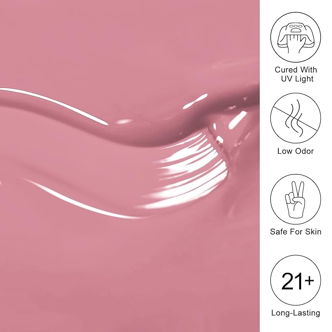 Imtiti 10ML Nude Pink Gel Polish Soak Off LED UV Nail Gel DIY at Home Salon Art Gift for Women Girls 1PCS