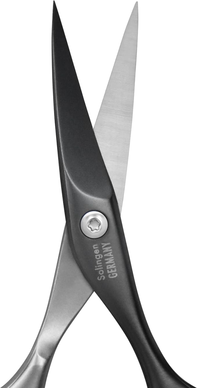GERMANIKURE Professional Nail Cutter Scissors - Self-Sharpening FINOX22 Titanium Coated Stainless Steel Manicure Tools in Cork Case - Ethically Made in Solingen Germany - 2704
