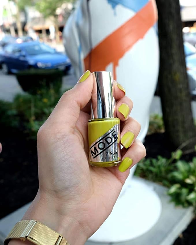 MODE Chartreuse Yellow Green Nail Polish, Long Lasting Nail Lacquer Color, Chip Resistant Strengthening Protection, Made in NY, 7 Soir Le Vernis - Disturbingly Gorgeous