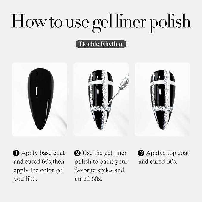 Double Rhythm 15 Ml Metallic Gel Liner Nail Art Gel Bronze Mirror Chrome Painted Drawing Stripper 3D Effect Gel Polish (Glitter Copper Gold-L1007)
