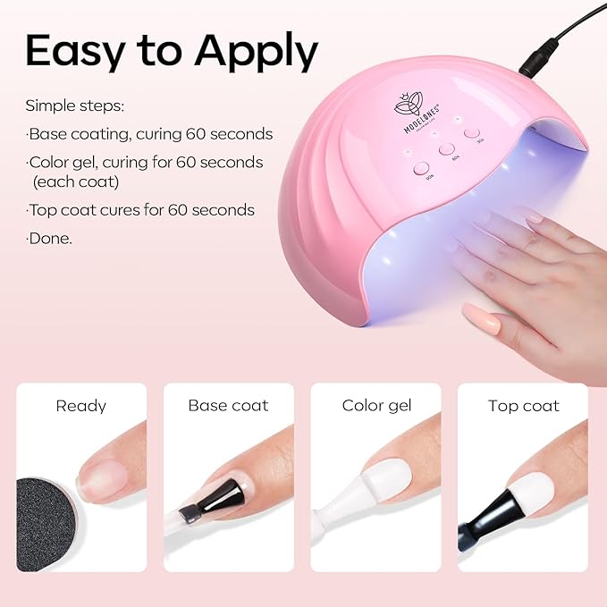 modelones Gel Nail Polish Set 2 Pcs 15ml French Manicure Kit White And Jelly Pink Gel Polish Soak Off UV LED Classic French Tip Gel Polish Natural Nail Art DIY Gift for Women