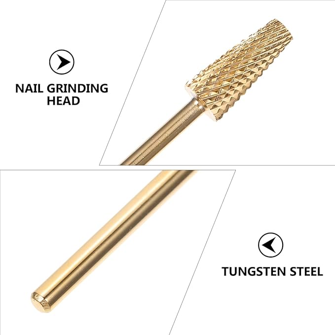 minkissy 3Pcs Nail Drill Bits Set Nail Polishing Grinding Heads Manicure Tools for Dead Skin Removal and Shaping Lightweight Durable