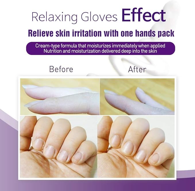 Epielle Relaxing Hand Mask 6 Pairs, Deep Moisturizing Gloves for Dry, Cracked Hands, Self Care Gifts for Women, Spa Kit, Stocking Stuffers, Thanksgiving Essentials