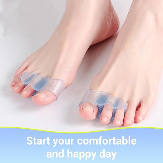 Toe Separators for Correcting Bunions and Restoring Toes to Their Original Shape for Men and Women – Toe Spacers Bunion Corrector (Light Blue)