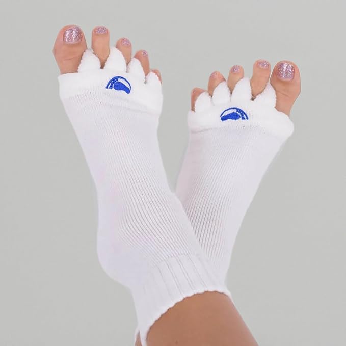 My Happy Feet Foot Alignment Socks with Toe Separators for Men or Women