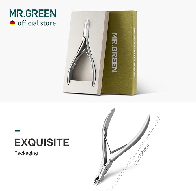 MR.GREEN Cuticle Nippers Nail Manicure Scissors Cuticle Clippers Trimmer Dead Skin Remover Stainless Steel Cutters Beauty Tool With Pusher (Mr-1028)