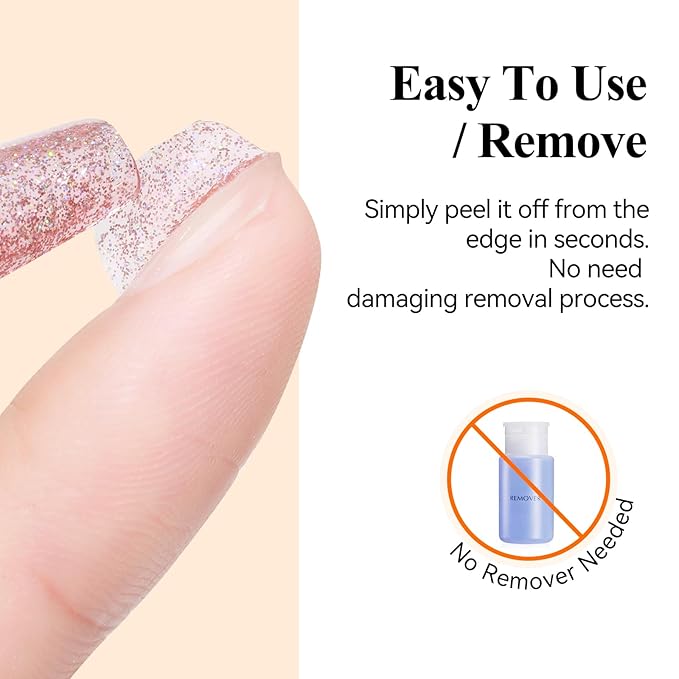 Glitter Nail Polish Quick Dry 12ML Shimmer Holographic Reflective Nail Polish Air Fast Drying Iridescent nail polish Light Brown Varnish Nail Lacquer Nail Art for Beginner-1PC