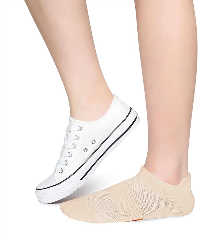 Henwarry Women's 10 Pairs Athletic Running Low Cut Socks Thin Cotton Soft Ankle Tab Socks
