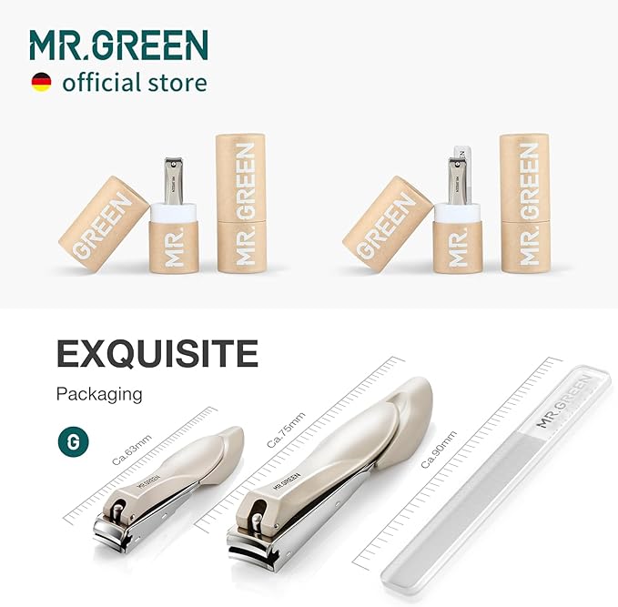 MR.GREEN Nail Clippers Stainless Steel Anti Splash Fingernail Cutter Manicure Tools Bionics Design Pedicure Scissor Nail Trimmer (Nail Clipper (Large))