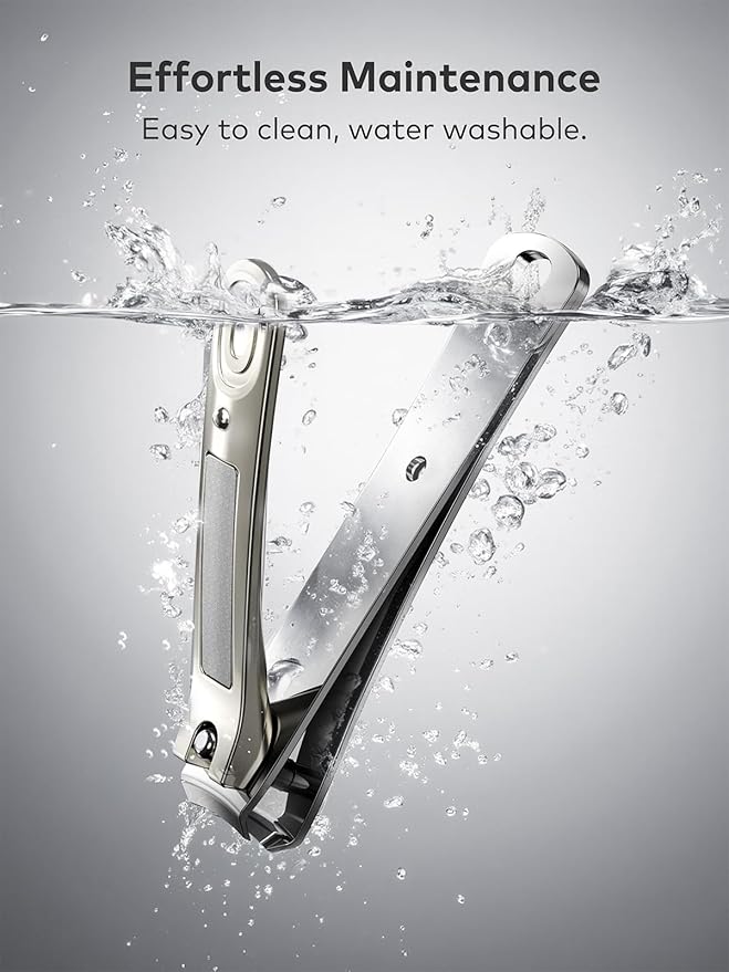 llano Nail Clippers, 3PCS Nail Clipper Set with Fingernail Clippers, Slant Nail Clippers, Professional Nail Clippers for Men and Women, Premium German Steel Nail Cutter with Leather Case