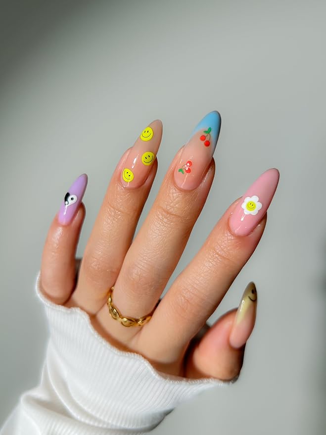 Deco Beauty Lulas Nail Stickers - Lightweight & Easy-to-Apply Nail Art with Cute & Trendy Designs - Durable & Long-Lasting Nail Stickers for Women, Ideal for DIY Manicures