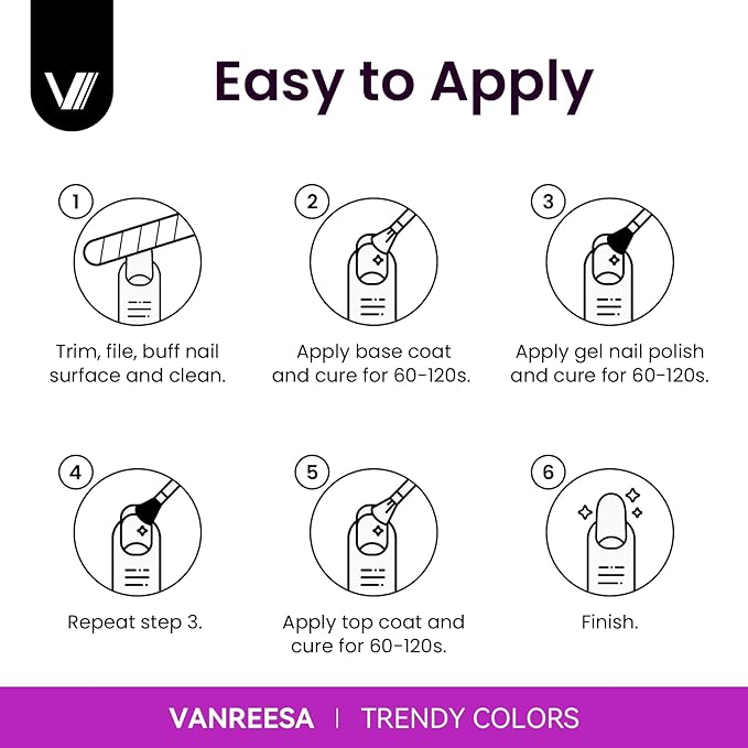 VANREESA Gel Nail Polish Kit with U V Light 52 Pcs Gel Polish Nail Set 36 Classic Colors Nail Polish Set + Base and 3 Effects Top Coat with Manicure Tools Complete Nail Kit Gifts for Women Girls