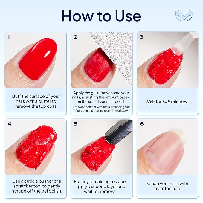 Morovan Gel Nail Polish Remover: Quick & Gentle Gel Removal Natural Formula Portable No Soak or Wrap Needed at Home Travel Friendly