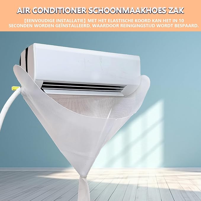 Ac Cleaning Kit, Air Conditioner Cleaning Kit, Ac Cleaning Bag, HVAC Cleaning Kit, Ac Cleaning Cover Bag, Large Size, Integrated Design for Easy Cleaning (White)