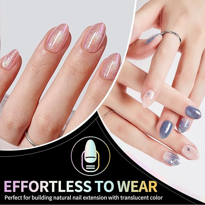 Extra Short Almond Nail Tips 240Pcs Full Cover Soft Gel Nail Tips Short Almond Shaped Nails Tips Soft Gelly Gel Clear Fake Nails Tip for Acrylic Nail Soak Off Home DIY Salon Nails 12 Sizes