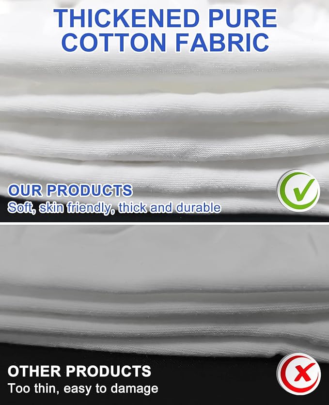 12 Pairs of White Cotton Gloves-Breathable and Comfortable Eczema Gloves, Moisturizing Spa Gloves,Jewelry Inspection Gloves,Suitable for Housework, Driving, Archives, Artwork Processing