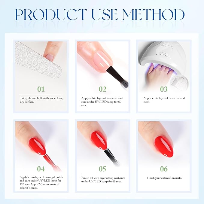 Double Rhythm Gel Polish 15ML Jelly Sheer Pastel Light Milky Color Pearl White Bottle 1 PC 0.5 OZ Full Size Nail Art Salon at Home (Dark Blue-D1335)