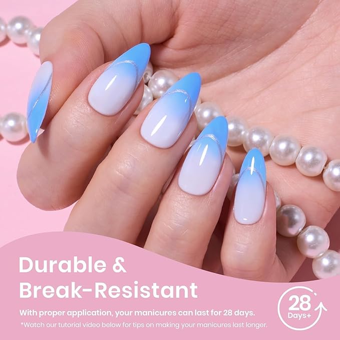 Beetles Medium Almond Nail Tips 576pcs 12 Sizes, Pre-Etched Soft Gel Nail Tips Half Matte Full Cover False Nail Tips Clear Acrylic Nails Glue on Nails DIY Nail Extension Gift for Women