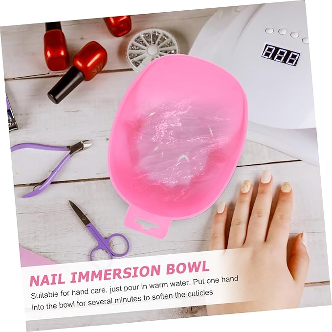 2pcs Nail Soaking Bowls for Manicure Spa Nail Art Tool for Soaking for Home Diy and Professional Use Comfortable Care